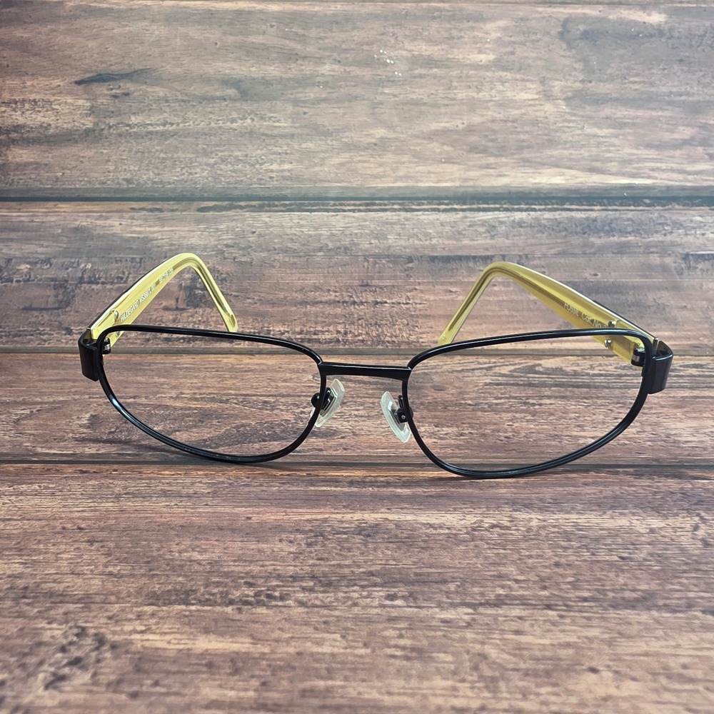 Fossil Hildegard MS3687L-001 Eyeglasses Frames Black Yellow 53-18-135 Eyewear